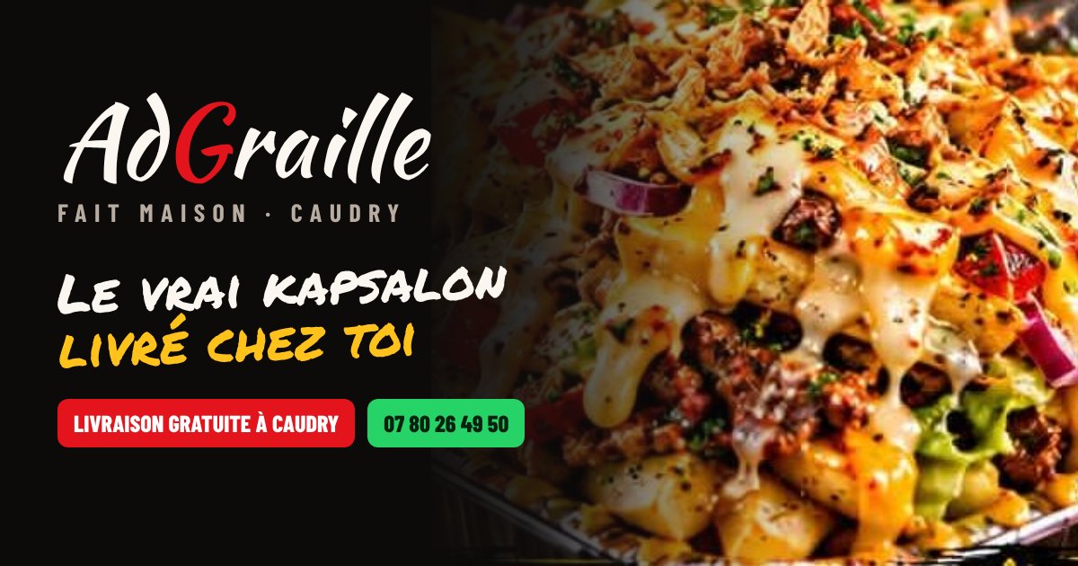 Site web du restaurant AdGraille à Caudry réalisé par JoDev Digital