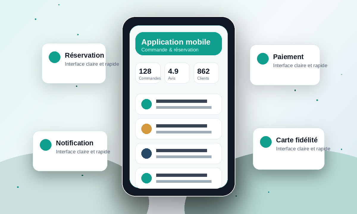 Aperçu de la démo application mobile