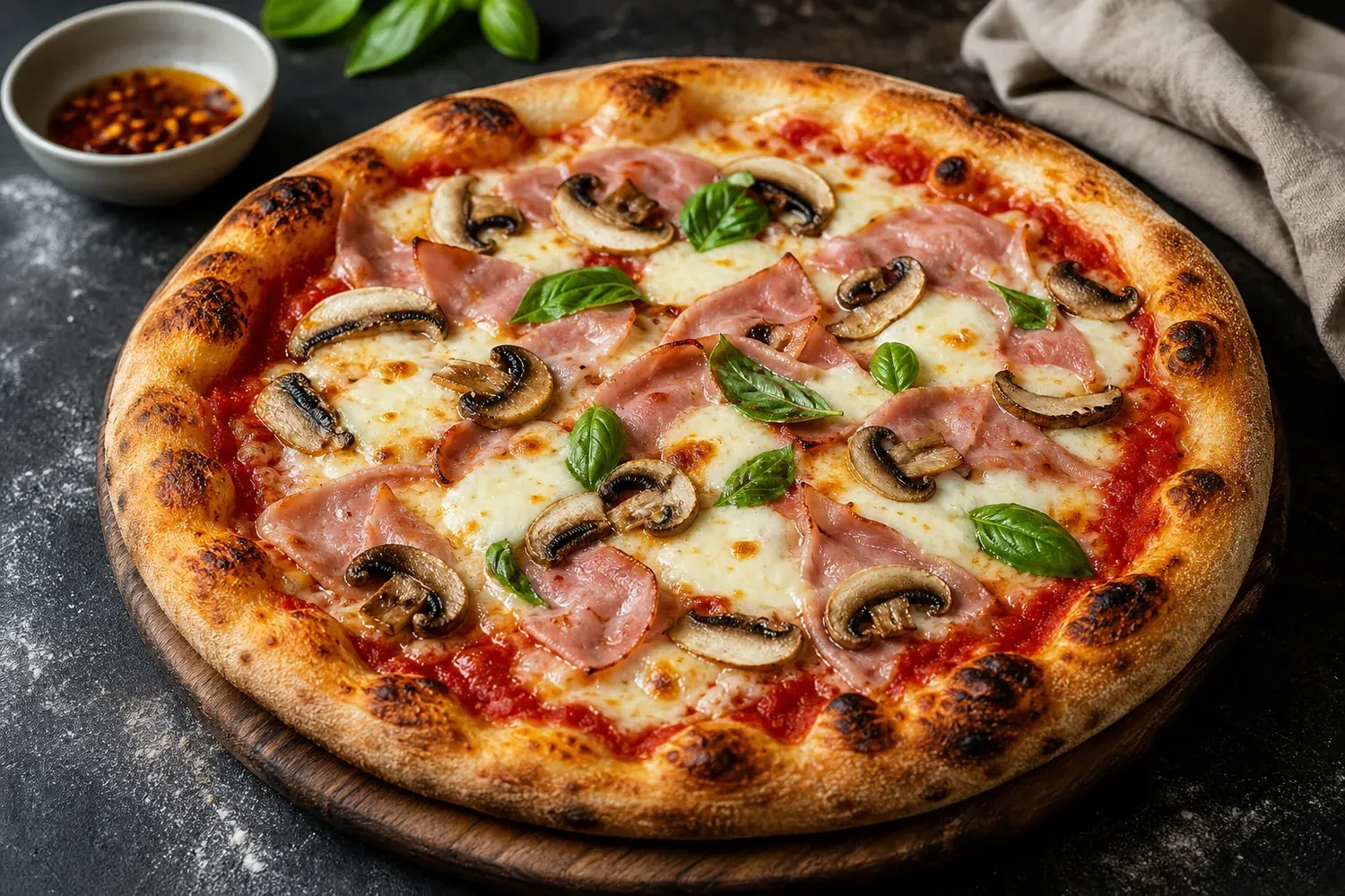 Pizza artisanale au feu de bois